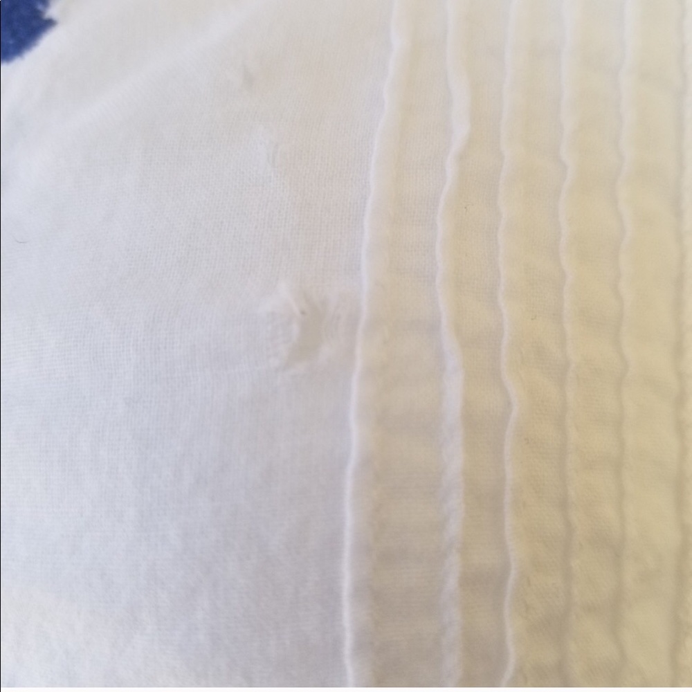 ❤️5 for$20❤️Lucky Brand White and Blue Short Sleeve Tee - Picture 6 of 9